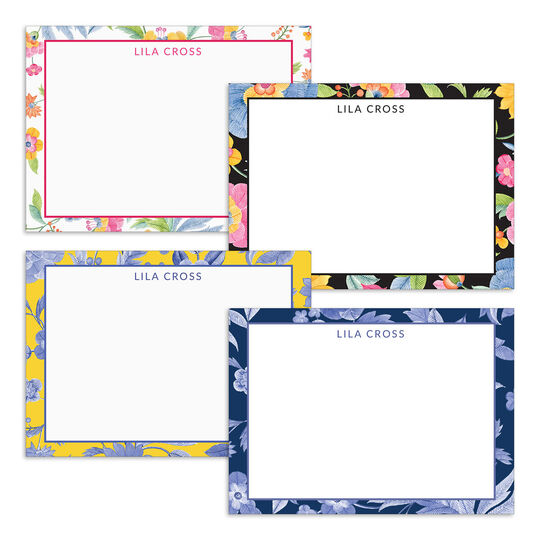 French Floral Flat Note Card Collection